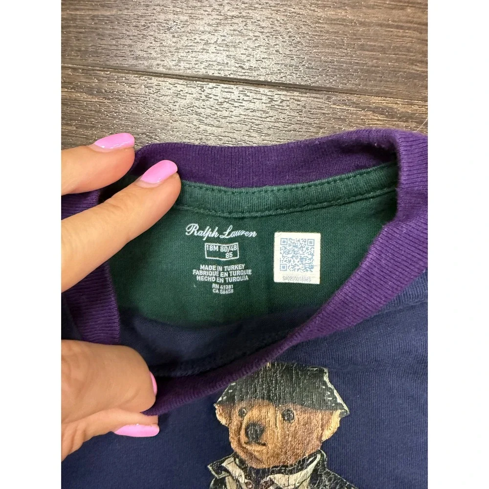 Ralph Lauren Polo Bear Toddler Colorblock T-Shirt - 18M